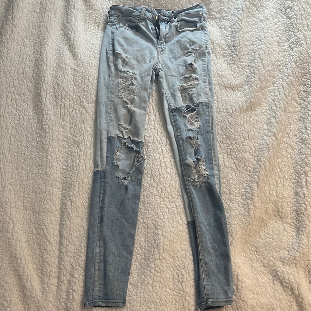 Two toned ripped Jeans